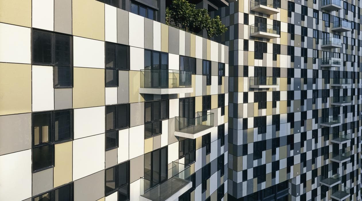 Residential tower façade